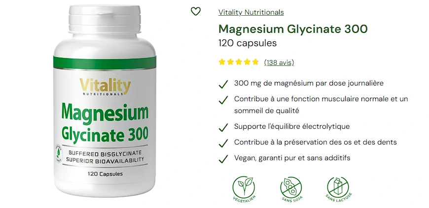 Gélules de glycinate de magnésium
