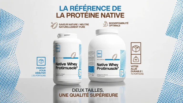 Les 2 formats de flacon de la Whey Nutrimucle