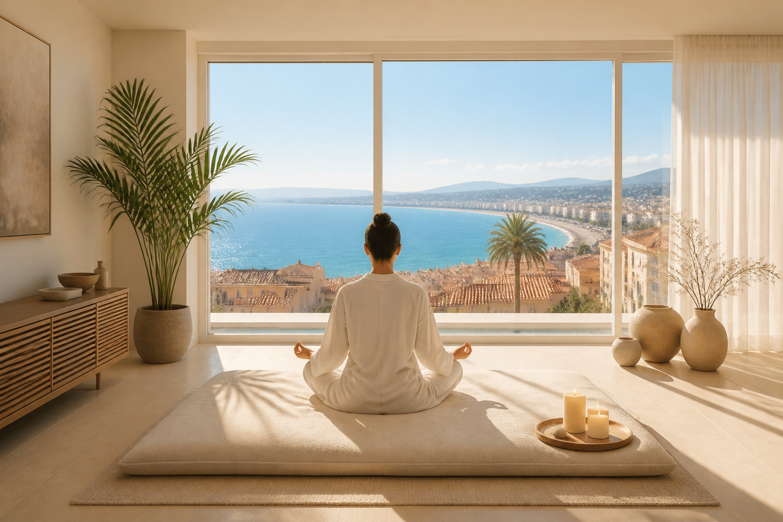 Meditation a nice avec vue sur la mer