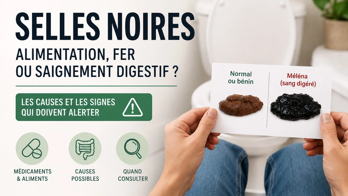 selles noires causes
