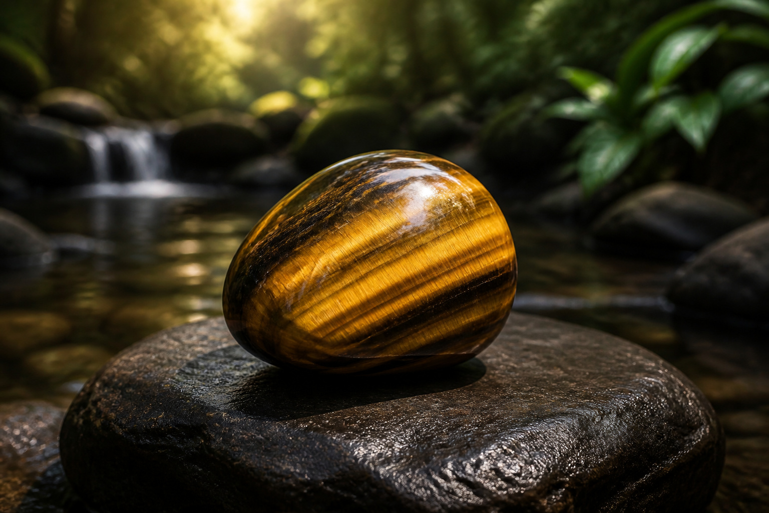 Oeil de tigre poli eclat naturel