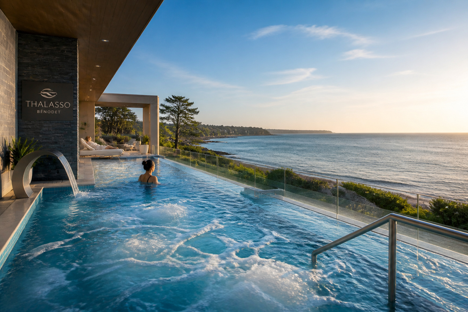 Thalasso benodet piscine vue ocean